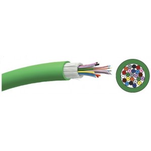 24 fibers, OM4 50/125, Tight buffered, Up to 100Gbps ethernet supported, 2100 m , 8,8mm